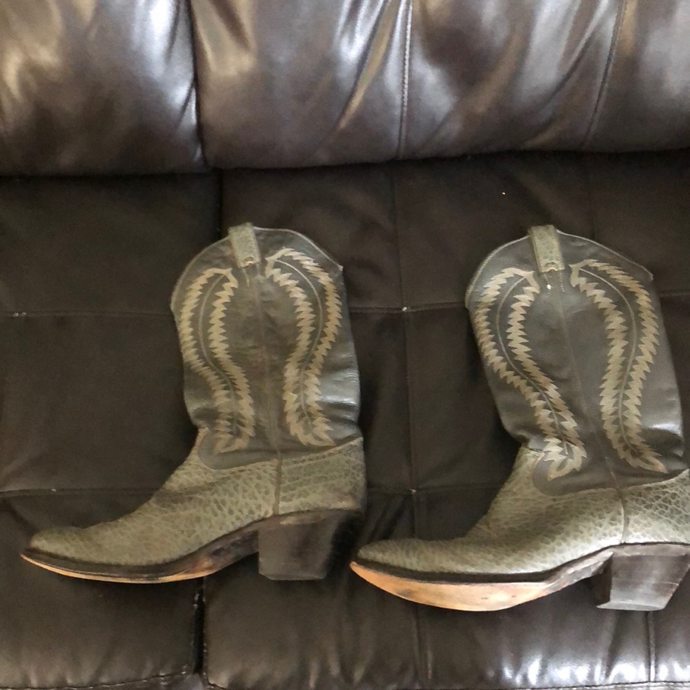 Justin gray ostrich boots